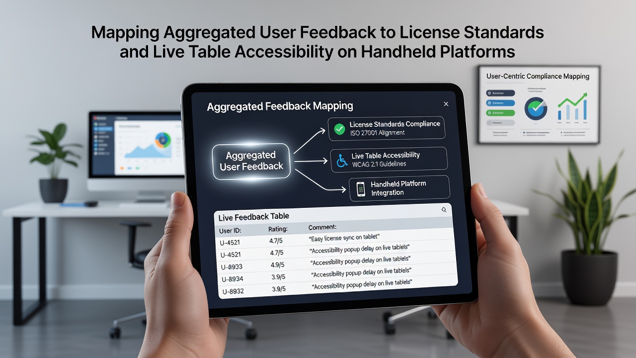 Live-Tisch-Zugänglichkeit und Feedback-Mapping auf Handheld-Geräten